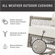 Afuera Living Wicker/Steel Metal Patio Swivel Glider Chair in Creme/Driftwood