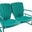 Afuera Living 4-Piece Modern Metal Outdoor Conversation Set in Turquoise Gloss