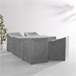 Afuera Living 5PC Vinyl Outdoor Dining Furniture Cover Set in Gray