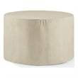 Afuera Living Round Traditional Vinyl Outdoor Dining Table in Tan
