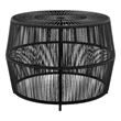Afuera Living Wicker / Rattan Round Outdoor Coffee Table in Black