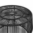 Afuera Living Wicker / Rattan Round Outdoor Coffee Table in Black