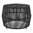 Afuera Living Wicker / Rattan Round Outdoor Coffee Table in Black