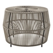 Afuera Living Wicker / Rattan Round Outdoor Coffee Table in Gray