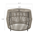 Afuera Living Wicker / Rattan Round Outdoor Coffee Table in Gray