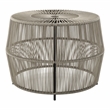 Afuera Living Wicker / Rattan Round Outdoor Coffee Table in Gray