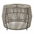 Afuera Living Wicker / Rattan Round Outdoor Coffee Table in Gray