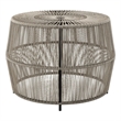 Afuera Living Wicker / Rattan Round Outdoor Coffee Table in Gray