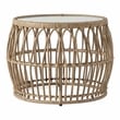 Afuera Living Wicker / Rattan Round Outdoor Coffee Table in Natural
