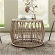 Afuera Living Wicker / Rattan Round Outdoor Coffee Table in Natural
