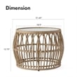 Afuera Living Wicker / Rattan Round Outdoor Coffee Table in Natural