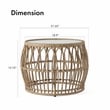 Afuera Living Wicker / Rattan Round Outdoor Coffee Table in Natural