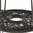 Afuera Living Wicker / Rattan Round Outdoor Coffee Table in Black