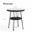 Afuera Living Wicker / Rattan Round Outdoor Coffee Table in Black