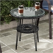 Afuera Living Wicker / Rattan Round Outdoor Coffee Table in Black