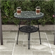 Afuera Living Wicker / Rattan Round Outdoor Coffee Table in Black