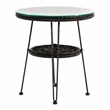 Afuera Living Wicker / Rattan Round Outdoor Coffee Table in Black