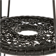 Afuera Living Wicker / Rattan Round Outdoor Coffee Table in Black