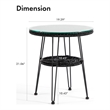 Afuera Living Wicker / Rattan Round Outdoor Coffee Table in Black