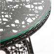 Afuera Living Wicker / Rattan Round Outdoor Coffee Table in Black
