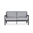 Afuera Living Aluminum Outdoor 2-Seat Sofa With Cushions in Gray