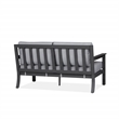 Afuera Living Aluminum Outdoor 2-Seat Sofa With Cushions in Gray
