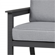 Afuera Living Aluminum Outdoor 2-Seat Sofa With Cushions in Gray