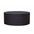 Afuera Living Round Contemporary Steel Propane Fire Table in Black
