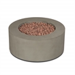 Afuera Living Round Contemporary Steel Propane Fire Table in Mist Gray