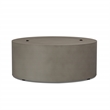 Afuera Living Round Contemporary Steel Propane Fire Table in Mist Gray