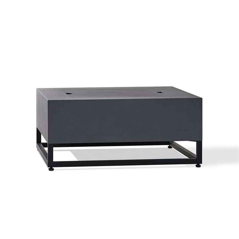 Afuera Living Metal Propane Fire Table with Conversion Kit in Slate Gray