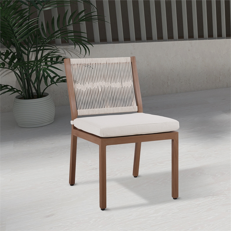 Afuera Living Cream Outdoor Patio Dining Side Chair (Set of 2)