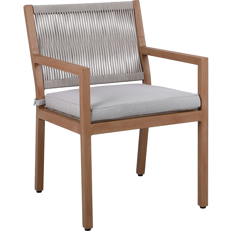 Afuera Living Grey Outdoor Patio Dining Arm Chair (Set of 2)