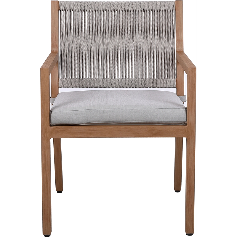 Afuera Living Grey Outdoor Patio Dining Arm Chair (Set of 2)