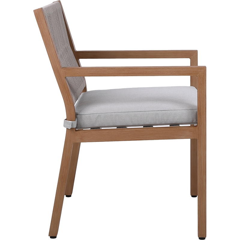 Afuera Living Grey Outdoor Patio Dining Arm Chair (Set of 2)