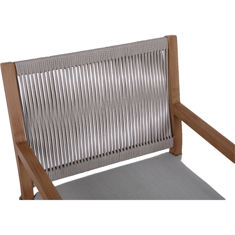 Afuera Living Grey Outdoor Patio Dining Arm Chair (Set of 2)