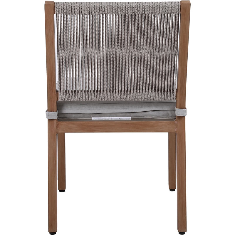 Afuera Living Grey Outdoor Patio Dining Side Chair (Set of 2)