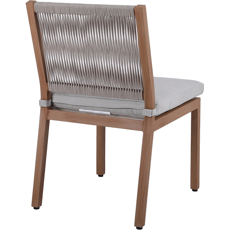 Afuera Living Grey Outdoor Patio Dining Side Chair (Set of 2)
