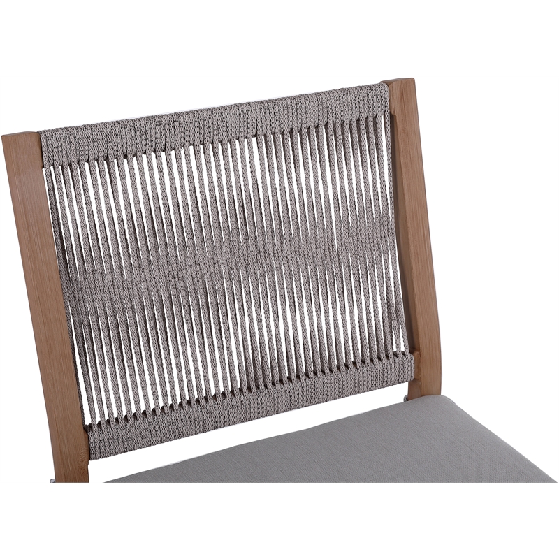 Afuera Living Grey Outdoor Patio Dining Side Chair (Set of 2)