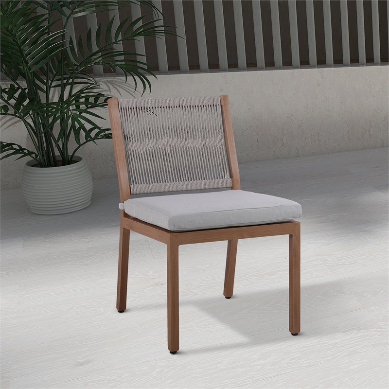 Afuera Living Grey Outdoor Patio Dining Side Chair (Set of 2)