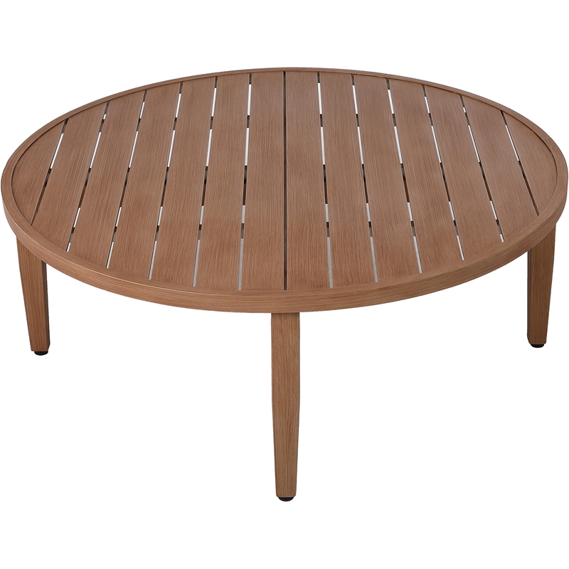 Afuera Living Contemporary Natural Outdoor Patio Coffee Table