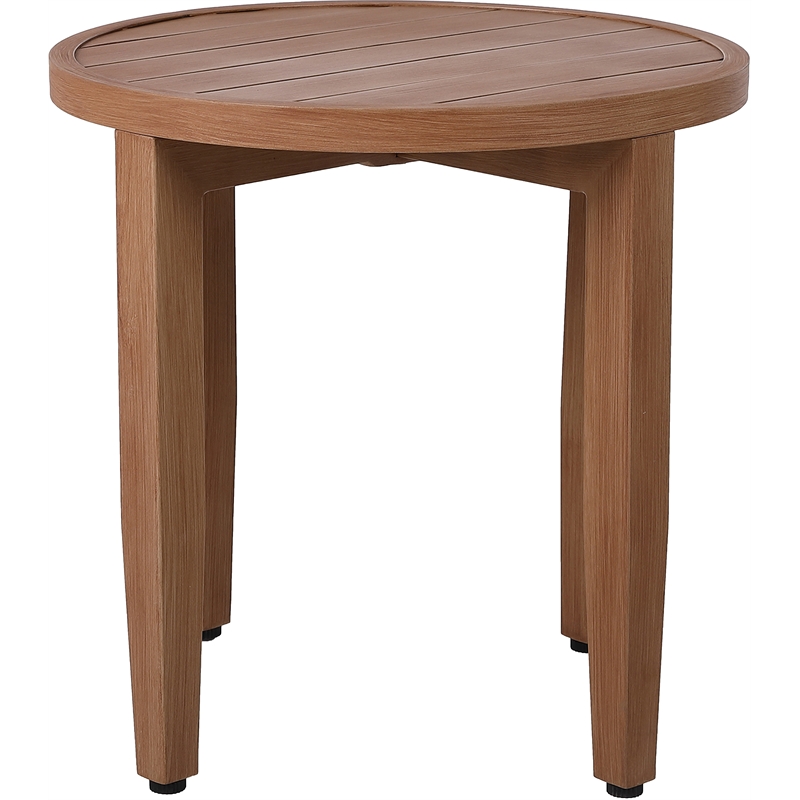 Afuera Living Contemporary Outdoor Patio End Table in Natural