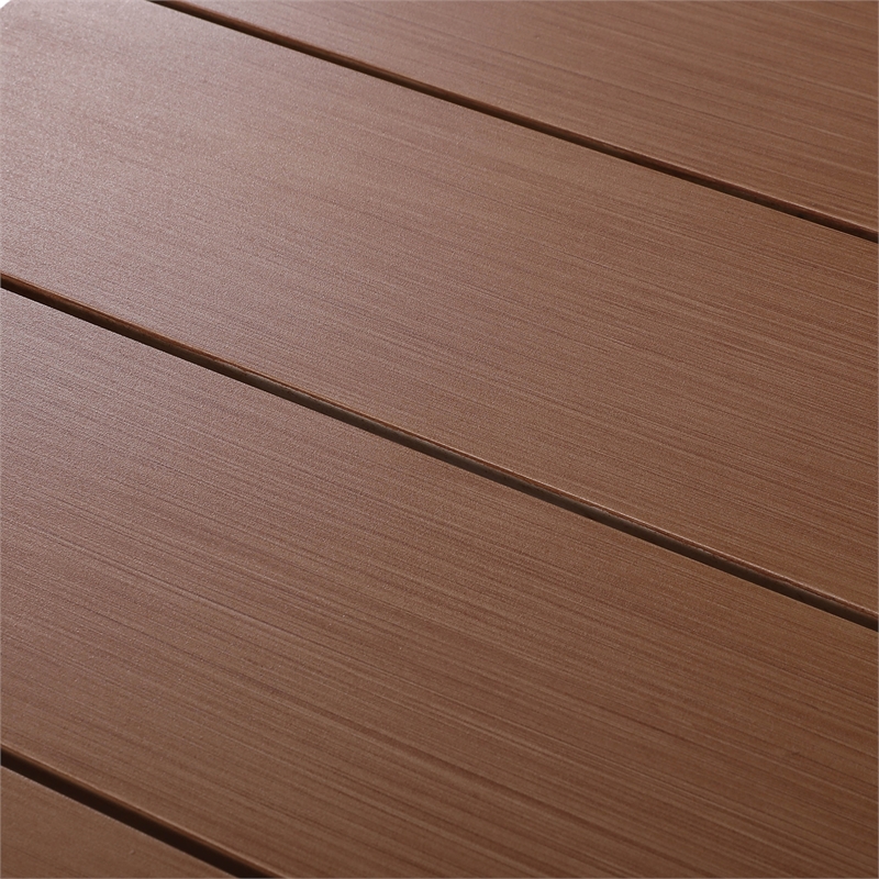 Afuera Living Contemporary Outdoor Patio End Table in Natural