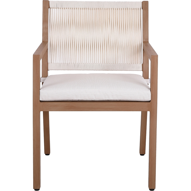 Afuera Living Cream Outdoor Patio Dining Arm Chair (Set of 2)