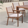 Afuera Living Cream Outdoor Patio Dining Arm Chair (Set of 2)