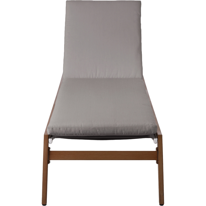 Afuera Living Grey Water Resisting Fabric Outdoor Patio Lounger