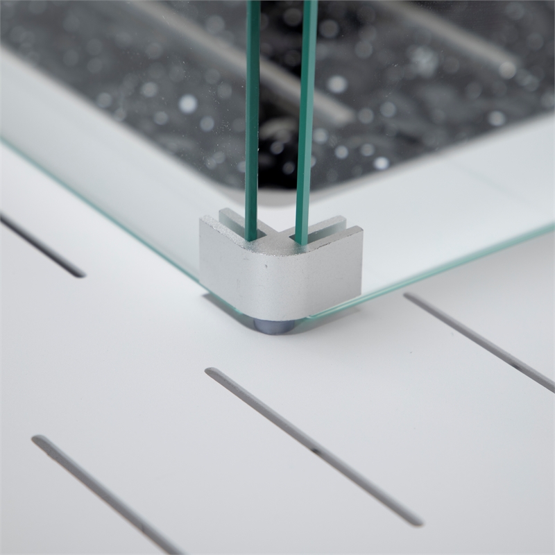 Afuera Living Patio Aluminum Propane Fire Pit Table in White