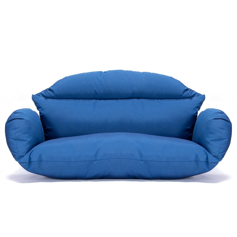 Afuera Living 2 person Double Egg Swing Chair Cushion in Blue