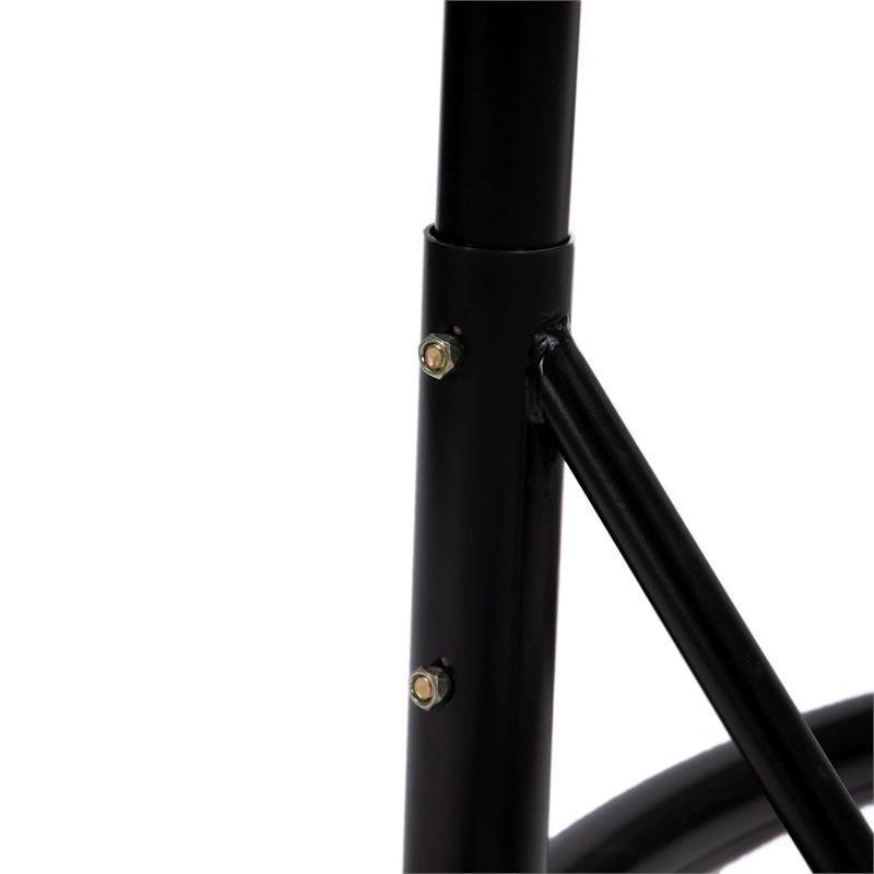 Afuera Living Charcoal Wicker Patio Double Swing Chair in White