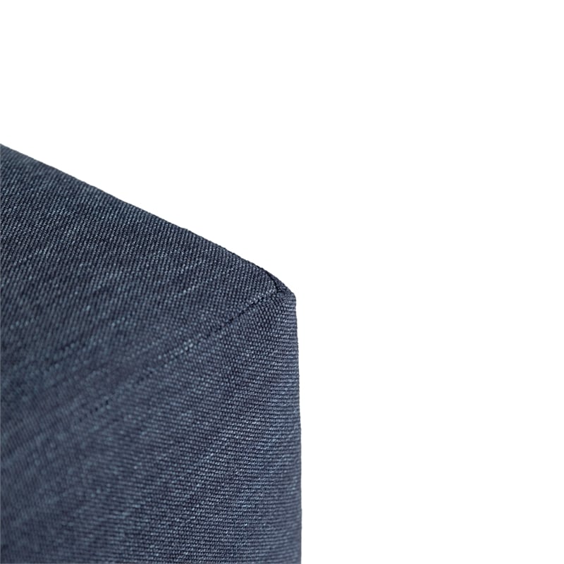 Afuera Living 6-Piece Patio Set in Black Aluminum with Blue Cushions